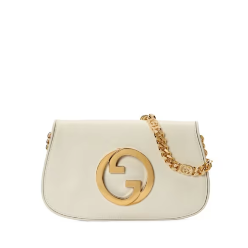 GUCCI BLONDIE SHOULDER BAG WHITE LEATHER 28CM 699268 UXX0G 9022