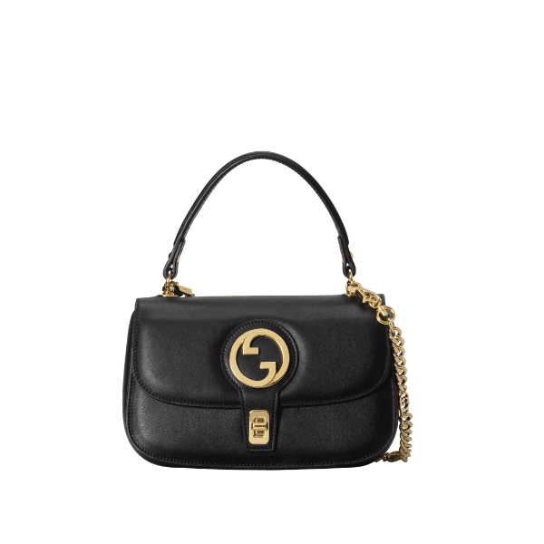 GUCCI BLONDIE TOP-HANDLE BAG BLACK 24CM 735101 UXX0G 1000