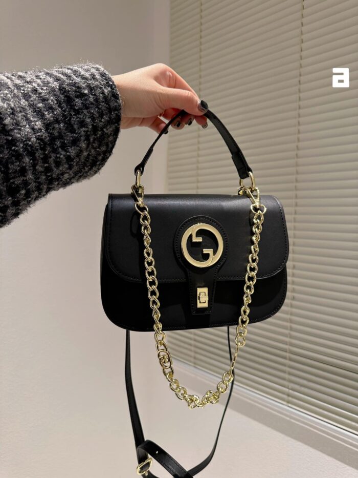 Alternative view of GUCCI BLONDIE TOP-HANDLE BAG BLACK 24CM 735101 UXX0G 1000