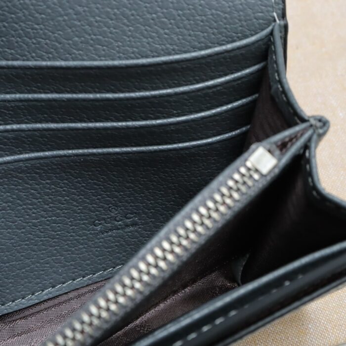 Alternative view of GUCCI OPHIDIA GG CARD CASE HOLDER GRAY 19CM