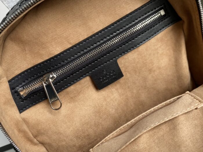 Alternative view of GUCCI SIGNATURE DOUBLE G BACKPACK EMBOSSED BLACK LEATHER 29CM