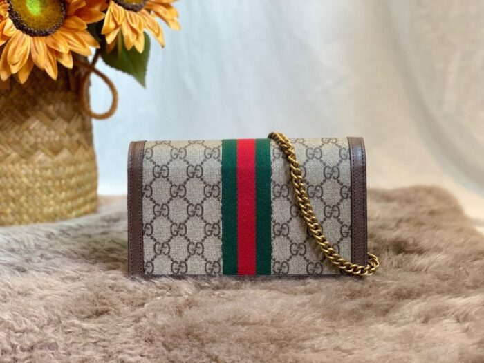 Alternative view of GUCCI LADIES MULTICOLOR QUEEN MARGARET LEATHER MINI SHOULDER BAG BROWN 20CM 476079 9I6QT 8540