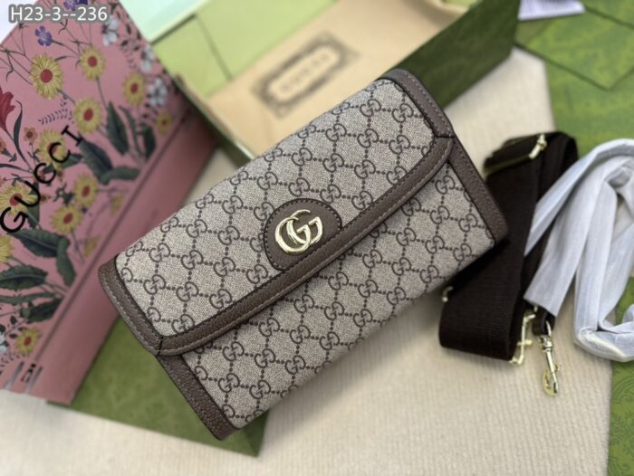 Alternative view of GUCCI OPHIDIA GG CARD CASE HOLDER BROWN 23CM