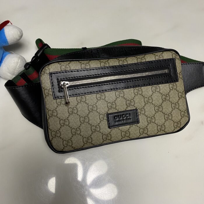 Alternative view of GUCCI LEATHER BELT BAG BROWN MONOGRAM 24CM 474293