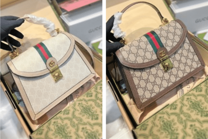 Alternative view of GUCCI OPHIDIA MEDIUM TOP HANDLE BAG GG SUPREME BEIGE AND WHITE 25CM 651055 UULAG 9682