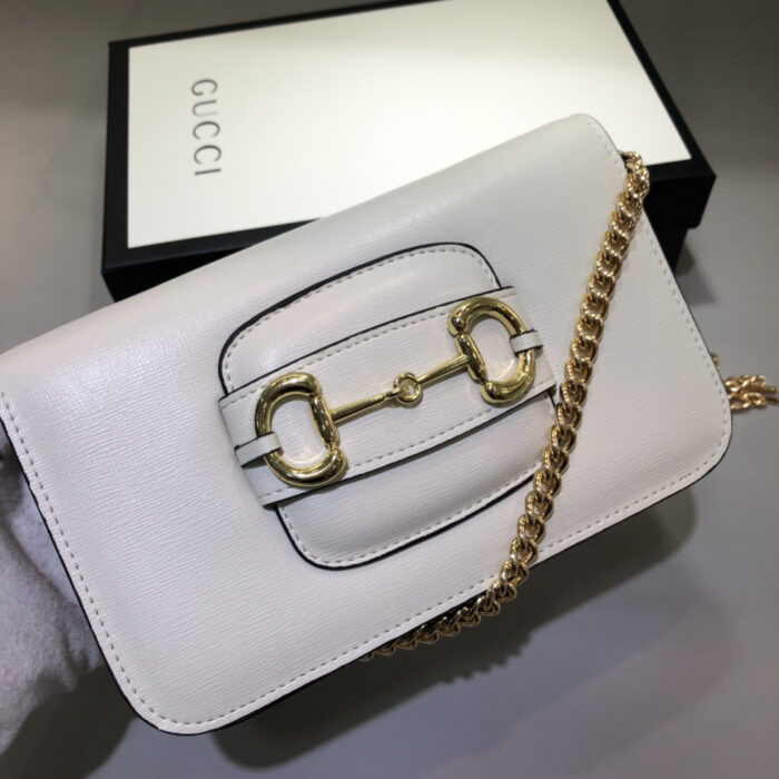 Alternative view of GUCCI HORSEBIT 1955 WALLET WITH CHAIN WHITE 20CM 621892 0YK0G 9022