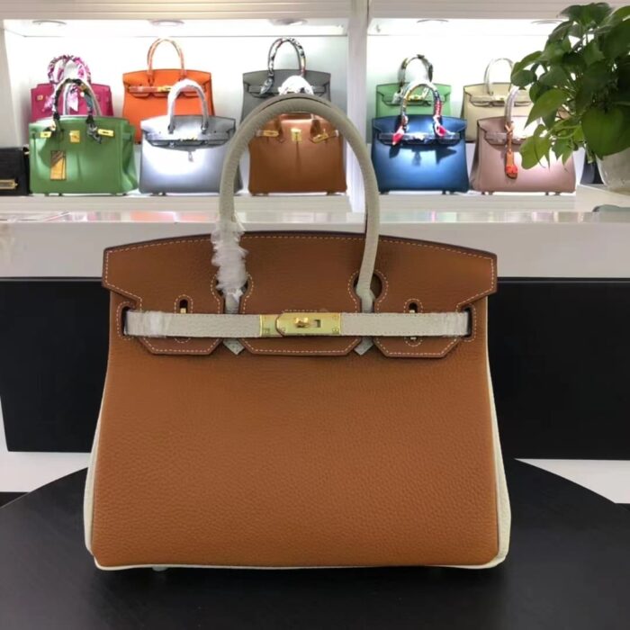 Alternative view of HERMES BIRKIN 30 TOGO BRUSHED LEATHER GOLD HARDWARE BROWN 30CM
