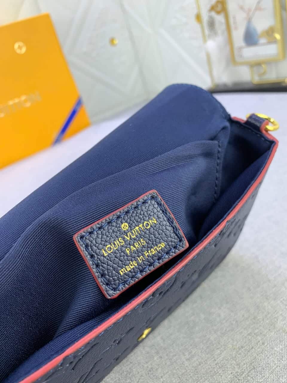 LOUIS VUITTON FÉLICIE POCHETTE NAVY BLUE M64099 - Image 7