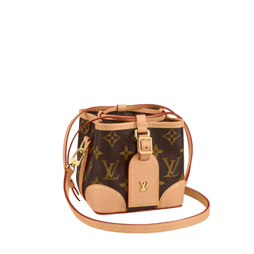 LOUIS VUITTON NOÉ PURSE BROWN AND BEIGE NOÉ PURSE 12CM M57099