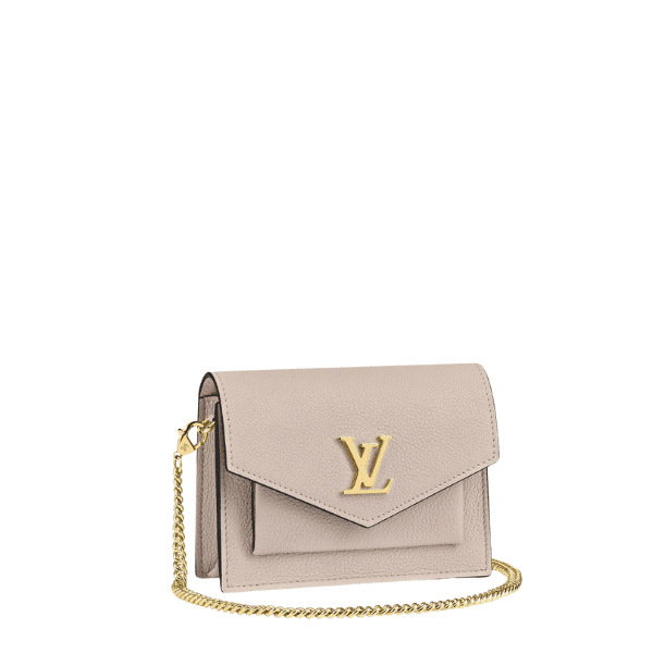 LOUIS VUITTON MINI MYLOCKME CHAIN POCHETTE IN CREAM COLOR 13CM M69183