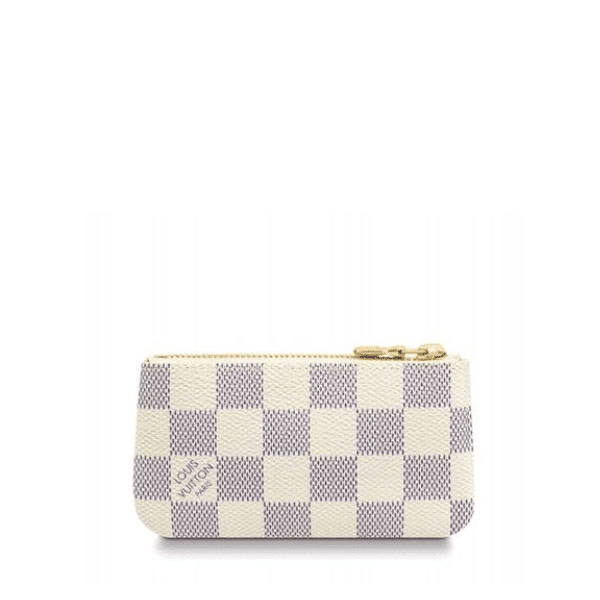 LOUIS VUITTON DAMIER AZUR COATED CANVA KEY POUCH 12CM N62658