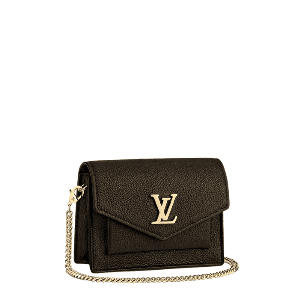 LOUIS VUITTON MINI MYLOCKME CHAIN POCHETTE IN BLACK COLOR 13CM M69183
