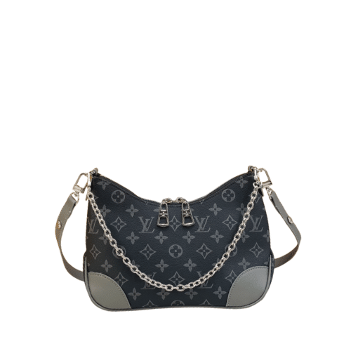 LOUIS VUITTON BOULOGNE BLACK AND GREY LEATHER 27CM M45832