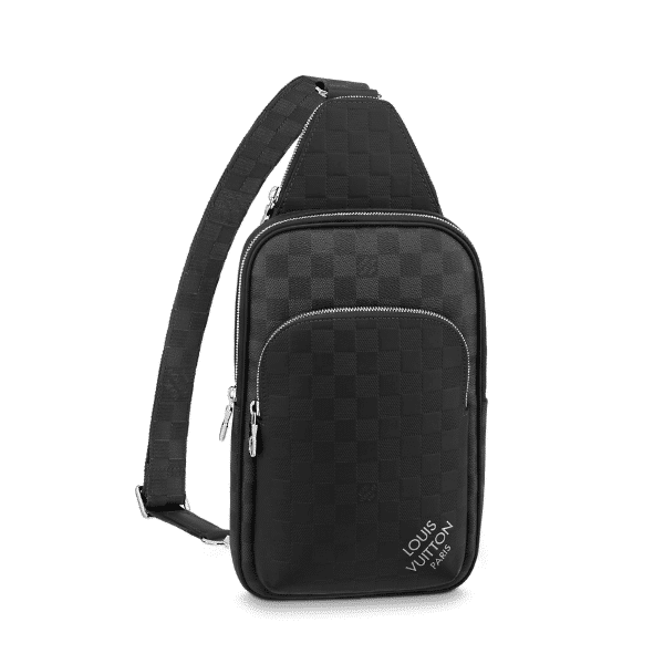 LOUIS VUITTON AVENUE SLINGBAG 31CM BLACK AND GREY N40439