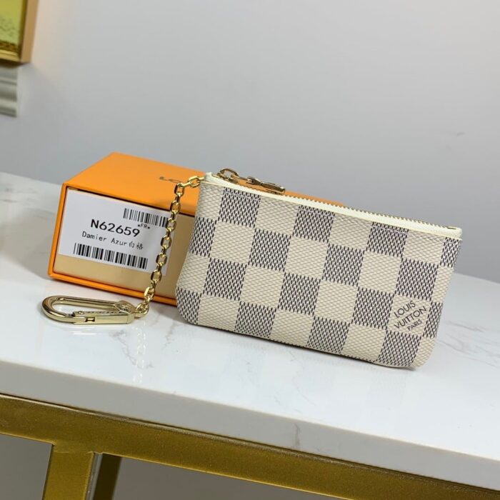 Alternative view of LOUIS VUITTON DAMIER AZUR COATED CANVA KEY POUCH 12CM N62658