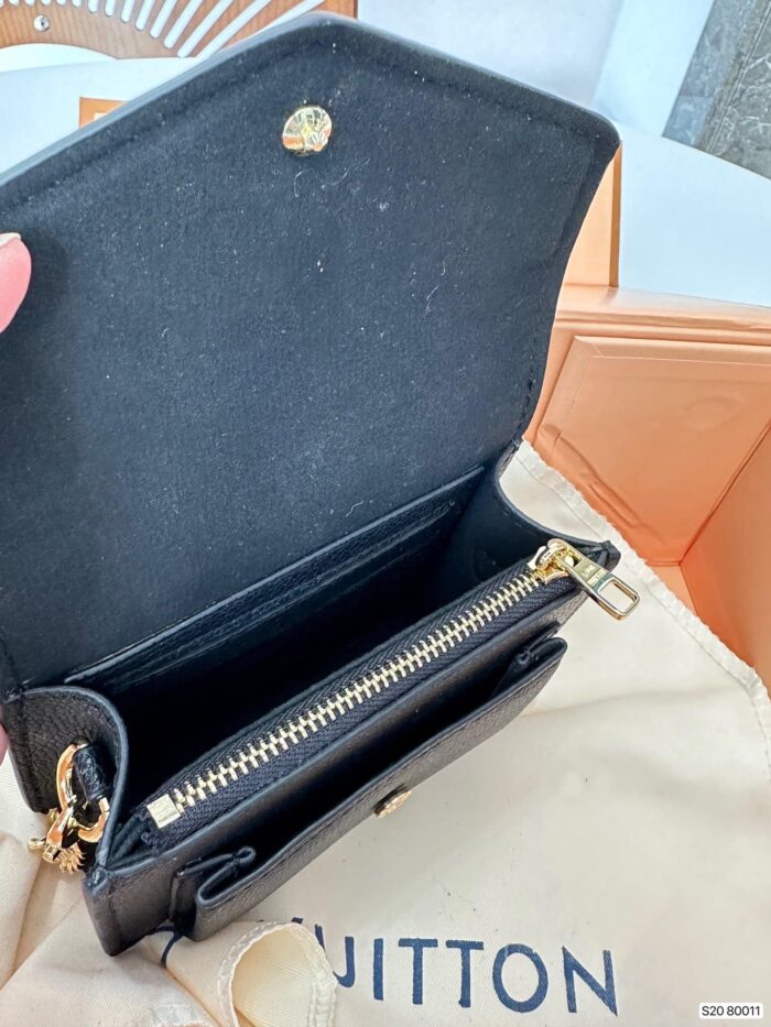 Alternative view of LOUIS VUITTON MINI MYLOCKME CHAIN POCHETTE IN BLACK COLOR 13CM M69183