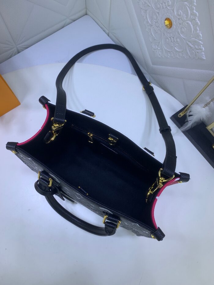 Alternative view of LOUIS VUITTON ONTHEGO MM 25CM BLACK WHITE AND PINK M46060