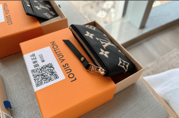 Alternative view of LOUIS VUITTON MONOGRAM KEY POUCH BLACK AND BEIGE 12CM M80885