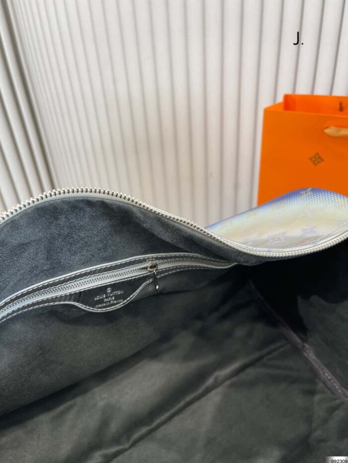 Alternative view of LOUIS VUITTON MONOGRAM KEEPALL BANDOULIÈRE BROWN AND SILVER 45CM