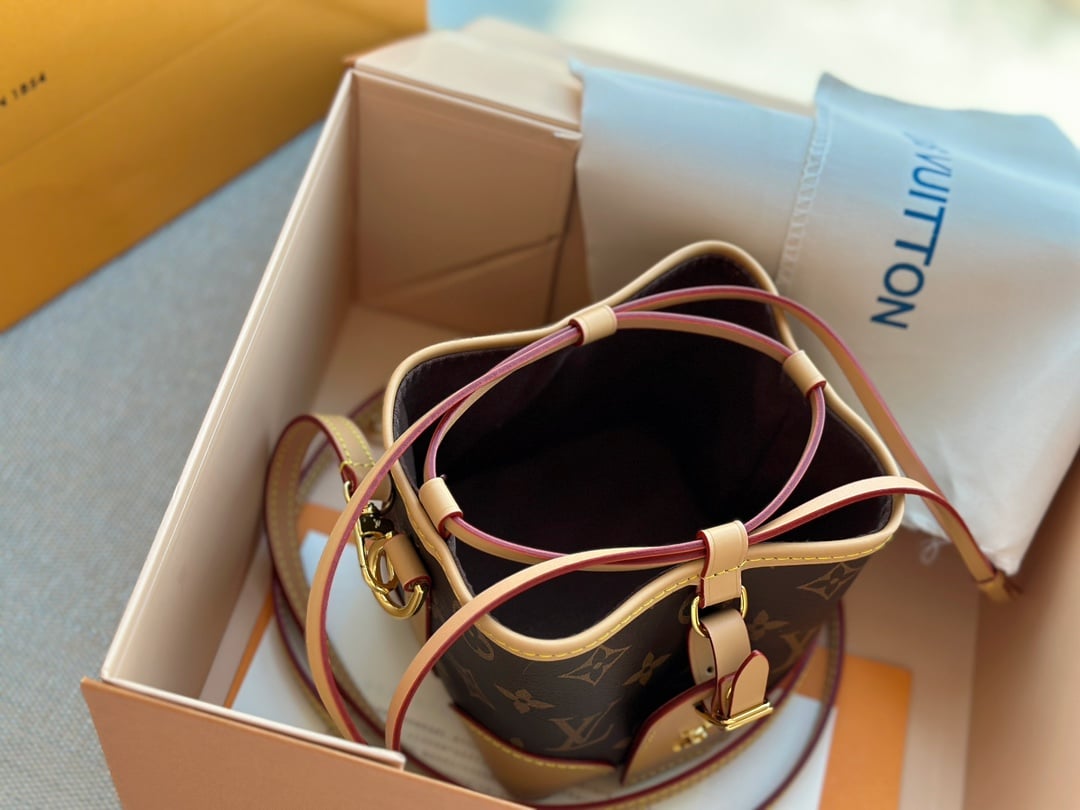 LOUIS VUITTON NOÉ PURSE BROWN AND BEIGE NOÉ PURSE 12CM M57099 - Image 4