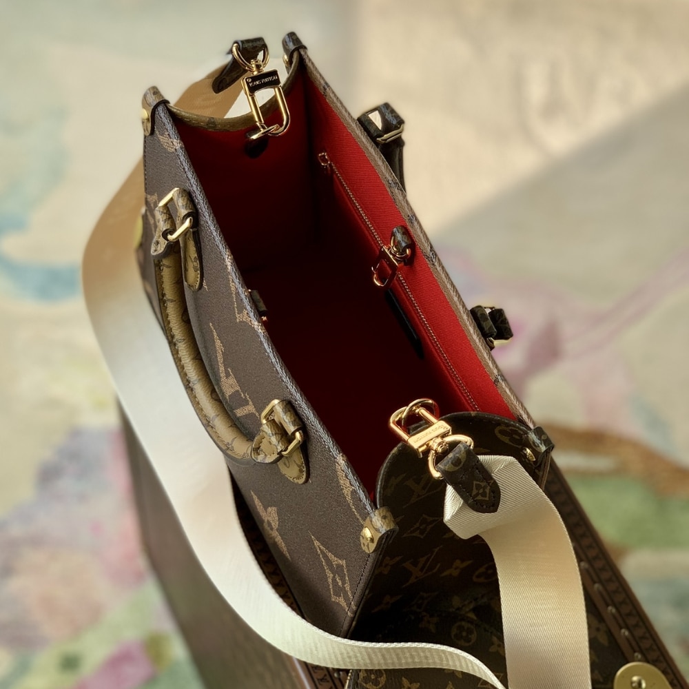 LOUIS VUITTON ONTHEGO PM BROWN 25CM M46373 - Image 7