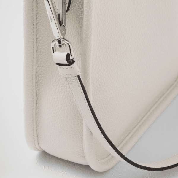 Alternative view of PRADA LEATHER MINI SHOULDER BAG WHITE 20CM 1BH191 2DKV F0009 V 3OO