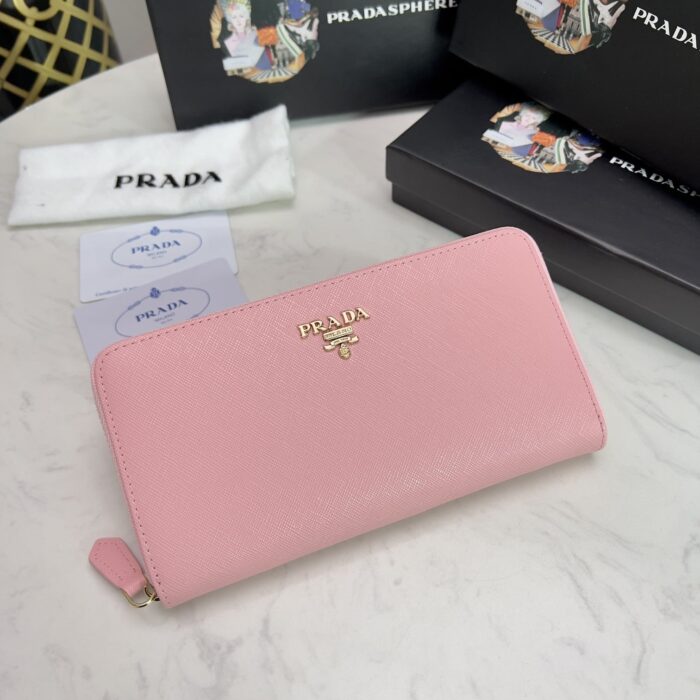 Alternative view of PRADA LARGE SAFFIANO LEATHER WALLET ALABASTER PINK 19CM 1ML506 QWA F0E18