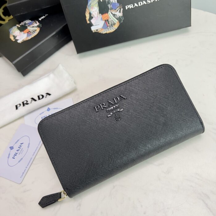 Alternative view of PRADA LARGE SAFFIANO LEATHER WALLET FULL BLACK 19CM 1ML506 2EBW F0002