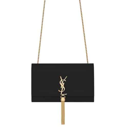 SAINT LAURENT KATE MEDIUM CHAIN BAG WITH TASSEL IN GRAIN DE POUDRE EMBOSSED LEATHER 354119BOW0J1000