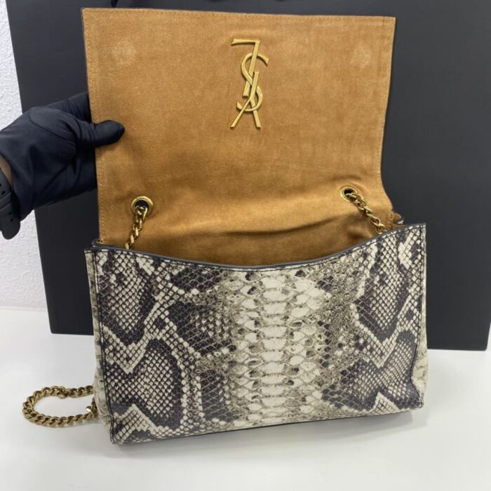 Alternative view of SAINT LAURENT KATE MEDIUM REVERSIBLE CHAIN BAG IN SUEDE AND SMOOTH LEATHER SNAKE PRINT