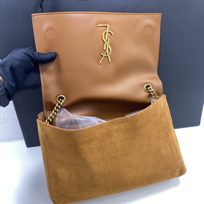 Alternative view of SAINT LAURENT KATE MEDIUM REVERSIBLE CHAIN BAG IN SUEDE AND SMOOTH LEATHER TAN