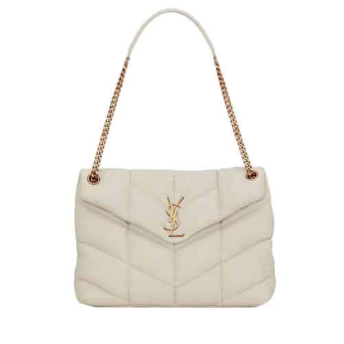 SAINT LAURENT PUFFER MEDIUM CHAIN BAG IN QUILTED BLANC VINTAGE 5774751EL079207