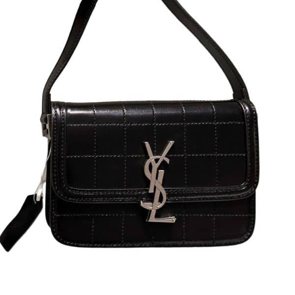 SAINT LAURENT SMALL SOLFERINO SATCHEL BLACK 18CM