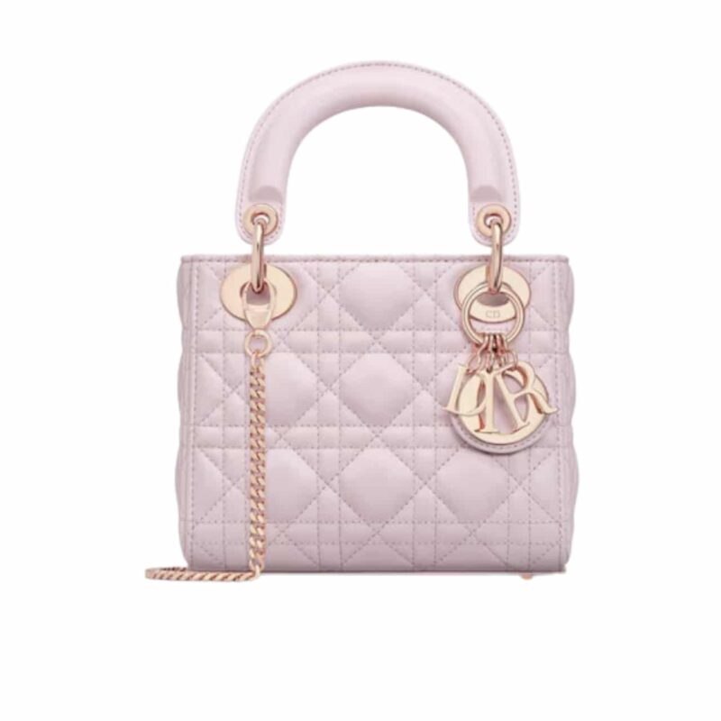 DIOR MEDIUM LADY BLUSH CANNAGE BAG PINK 20CM M0565ONGE_M50P