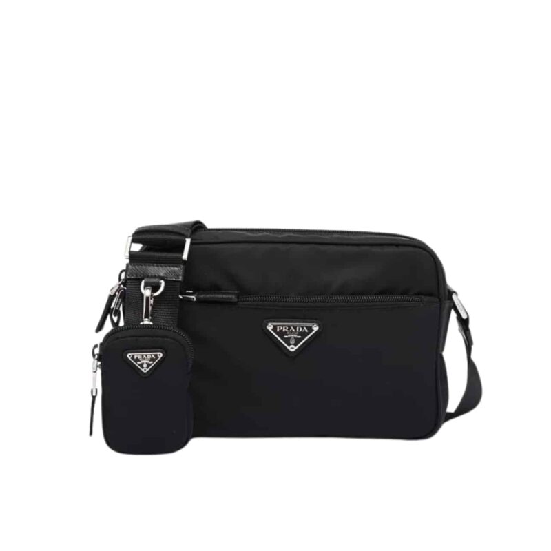 PRADA RE-NYLON SHOULDER BAG BLACK 1BC167RV44F0002VB1M