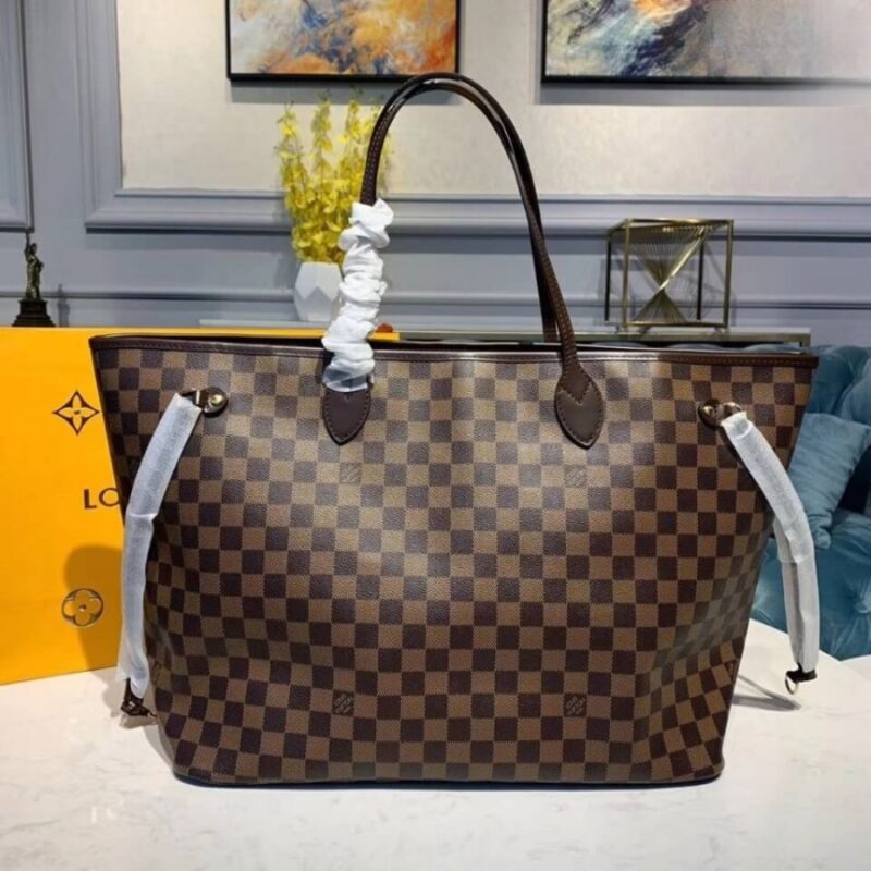 Alternative view of LOUIS VUITTON NEVERFULL GM DAMIER EBENE CERISE RED 39CM N40597