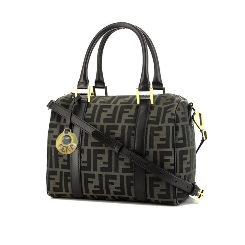 FENDI BAGS TOBACCO ZUCCA BLACK 30CM