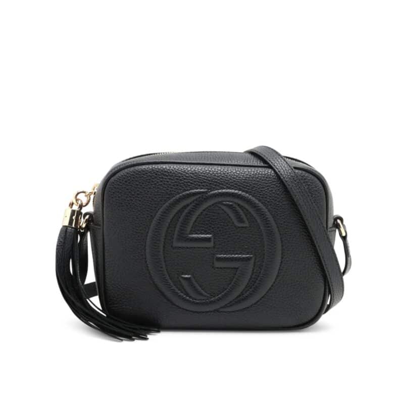 GUCCI SOHO SMALL LEATHER DISCO BAG BLACK 308364 A7M0G 1000