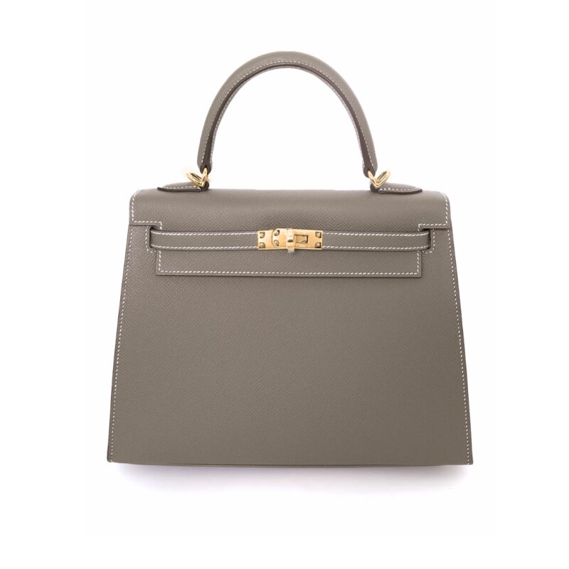 HERMES KELLY EPSOM CK18 ETOUPE GOLD HARDWARE 25CM