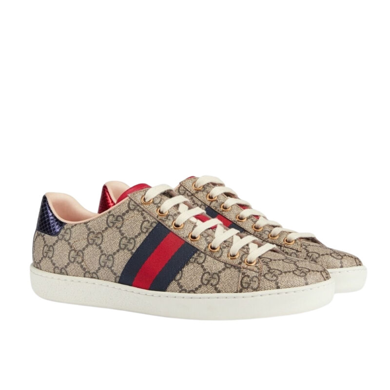 GUCCI WOMEN'S ACE GG SUPREME SNEAKER BEIGE 499410 96G50 9768