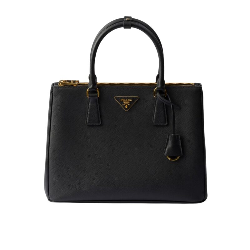 PRADA GALLERIA MEDIUM SAFFIANO LEATHER BAG BLACK 28CM 1BA863 NZV F0002 V EOO
