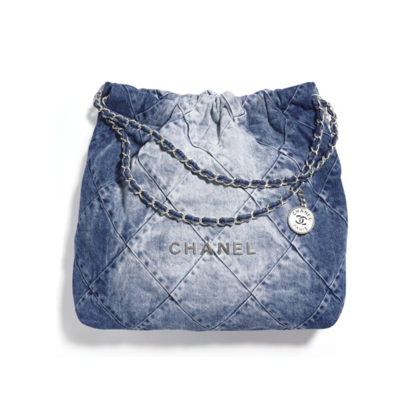 CHANEL 22 HANDBAG WASHED DENIM AS3261 B10439 NM981