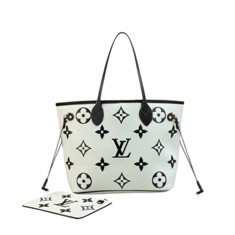 LOUIS VUITTON NEVERFULL MM 31CM BEGIE AND BLACK M46039