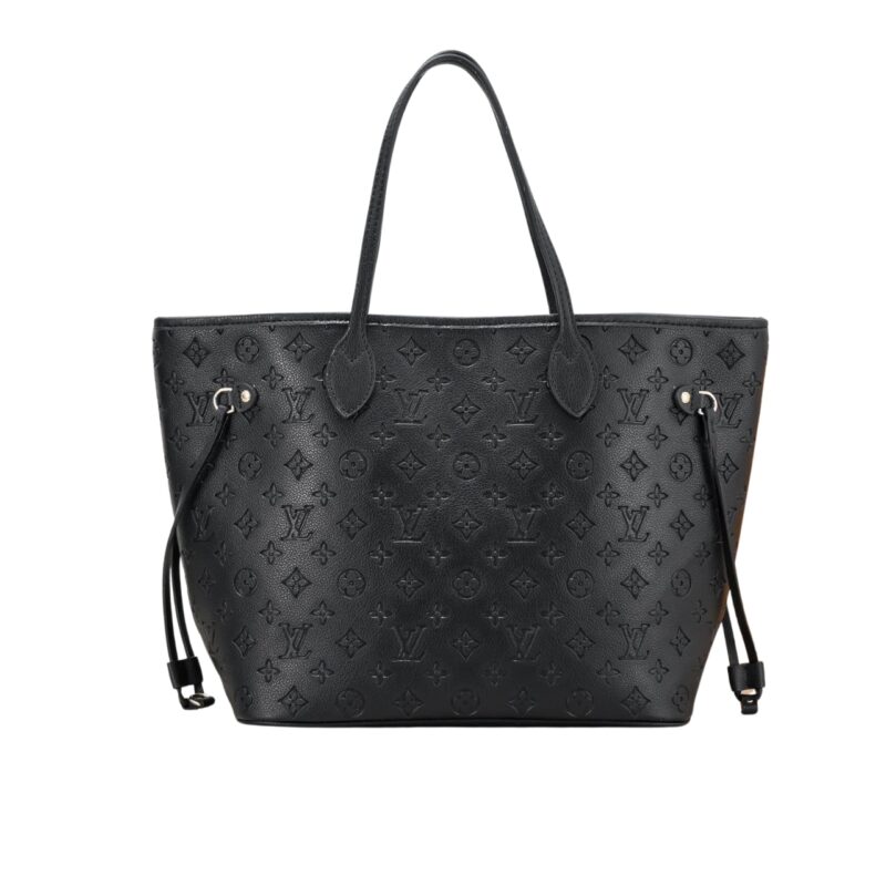 LOUIS VUITTON NEVERFULL MM MONOGRAM EMPREINTE LEATHER BLACK 31CM