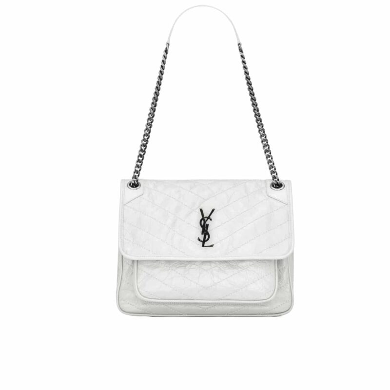 SAINT LAURENT NIKI BABY CHAIN BAG IN WHITE 28CM 6331601EL079207