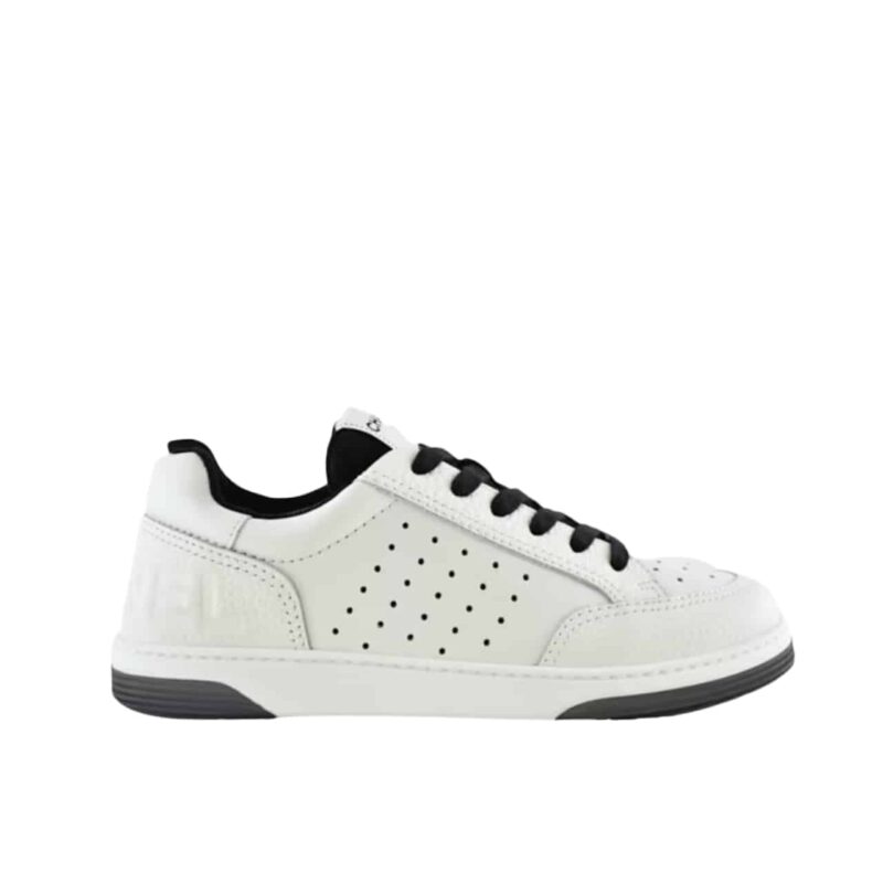 CHANEL RUNNER TRAINER SNEAKERS WHITE AND BLACK G35934
