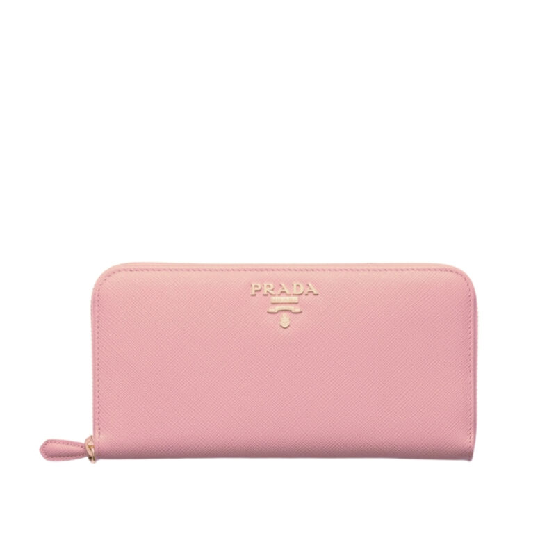 PRADA LARGE SAFFIANO LEATHER WALLET ALABASTER PINK 19CM 1ML506 QWA F0E18