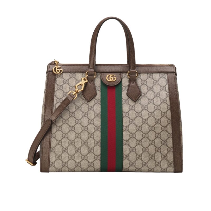 GUCCI OPHIDIA LARGE TOTE BAG BEIGE EBONY 33CM 524537 K05NB 8745