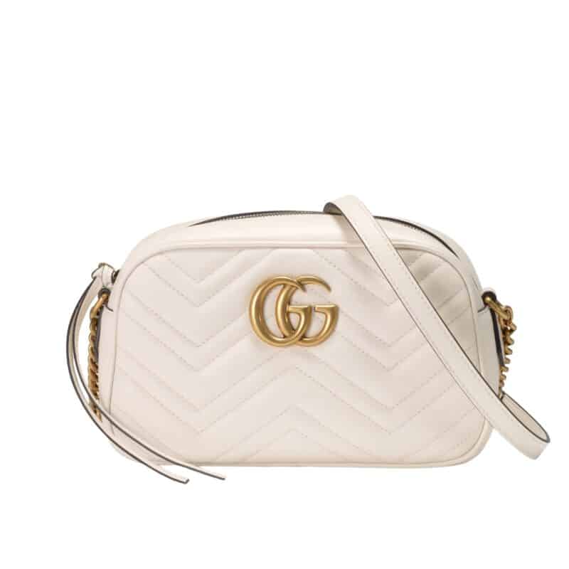 GUCCI GG MARMONT SMALL CAMERA BAG WHITE 24CM 447632 DTD1T 9022