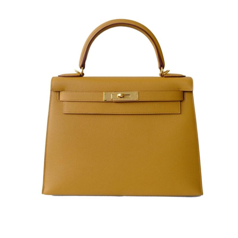 HERMES KELLY EPSOM 2S SESAME GOLD HARDWARE 25CM